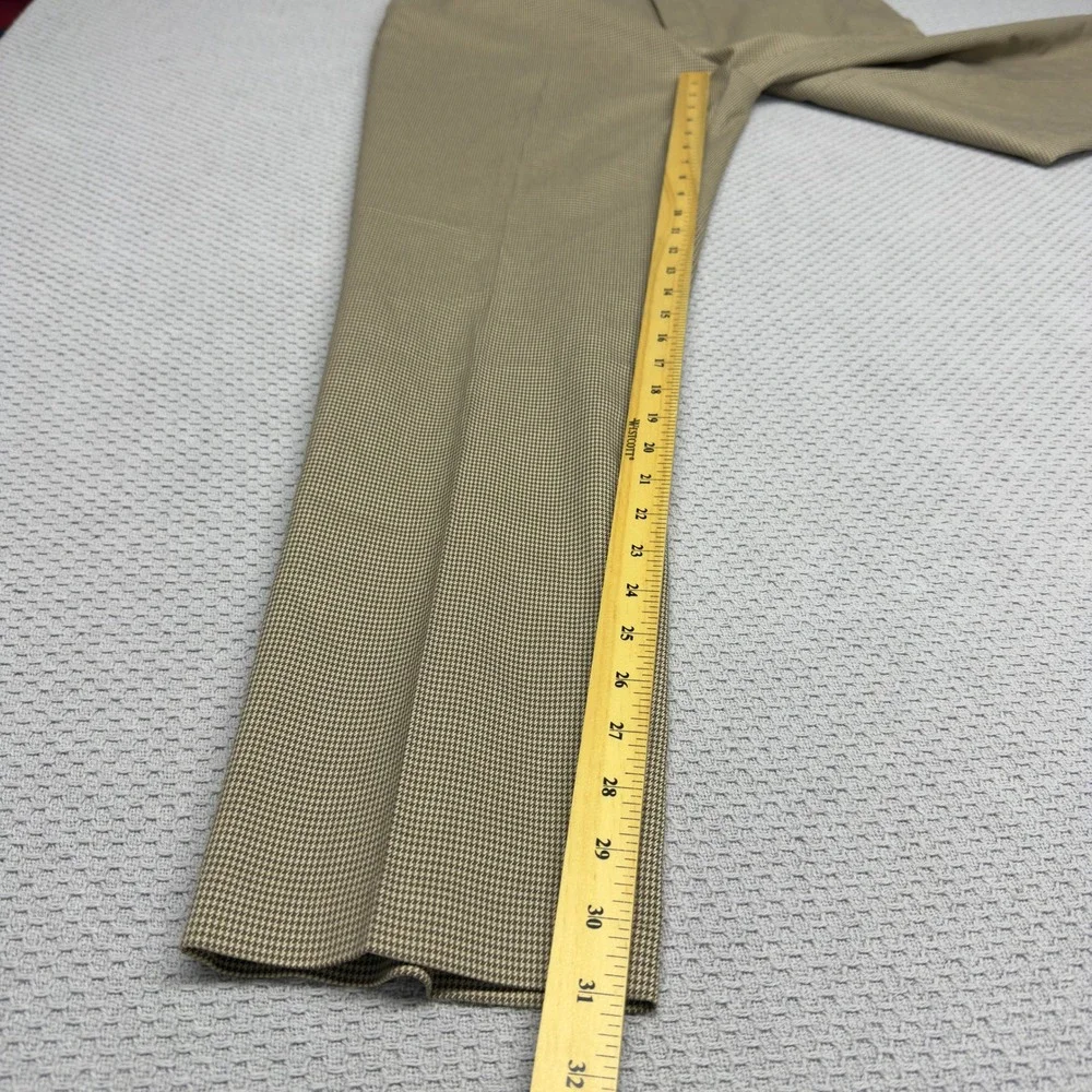 Banana Republic Pants Mens 34x34 Slim Tapered Houndstooth Tan Brown Preppy Retro